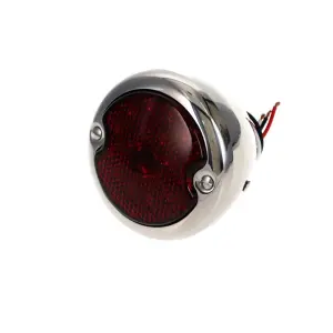 Tail Light Assembly - Red Lens - 19 Red LED - Stainless Housing - 12 Volt - LH - 48-52 Ford F1 F2 Truck - Image 1 of 5